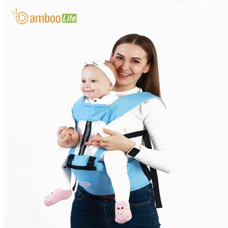 Địu em bé Bamboo Life BL033 4 tư thế cho bé trợ lực, đa chức năng có ghế chống gù siêu nhẹ cho trẻ em