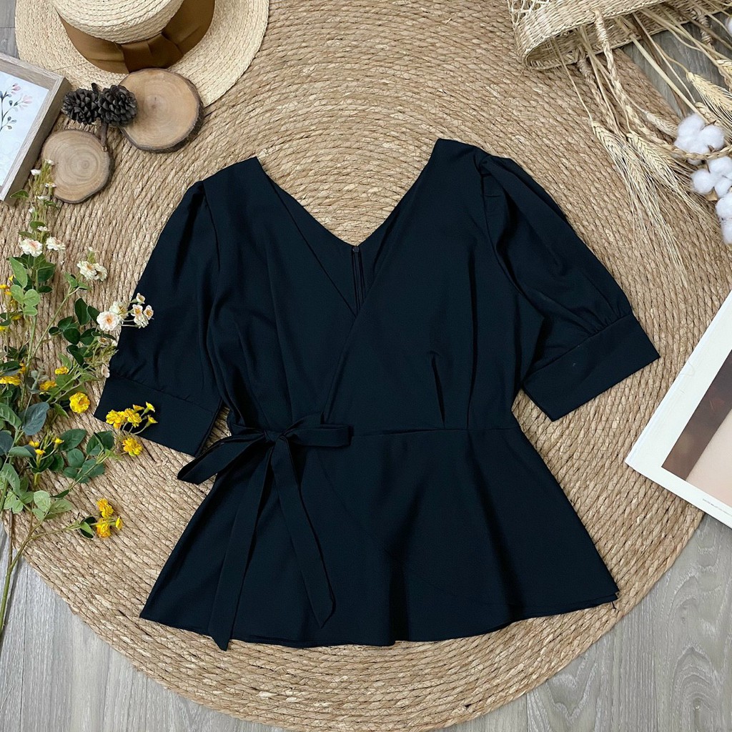 [Bigsize Áo 50 - 90kg] Áo Peplum Cột Eo Nhiều Màu Che Mọi Khuyết Điểm Cho Người Mập | BigBuy360 - bigbuy360.vn