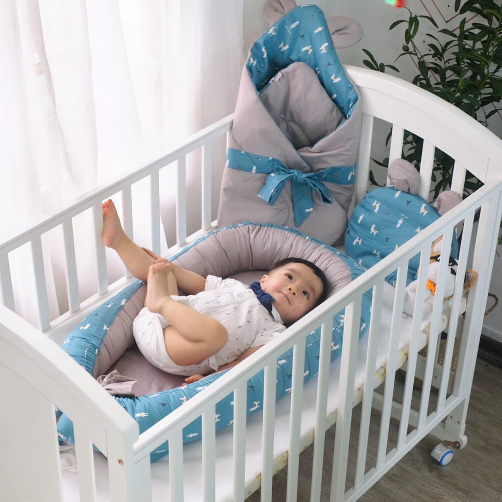 (COTTON HÀN 100%) NÔI NGỦ THIẾT KẾ CHO BÉ SƠ SINH - NÔI HANDMADE SIÊU TIỆN LỢI.