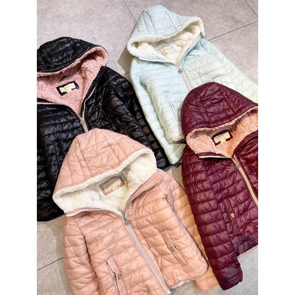 Áo khoác phao lót lông