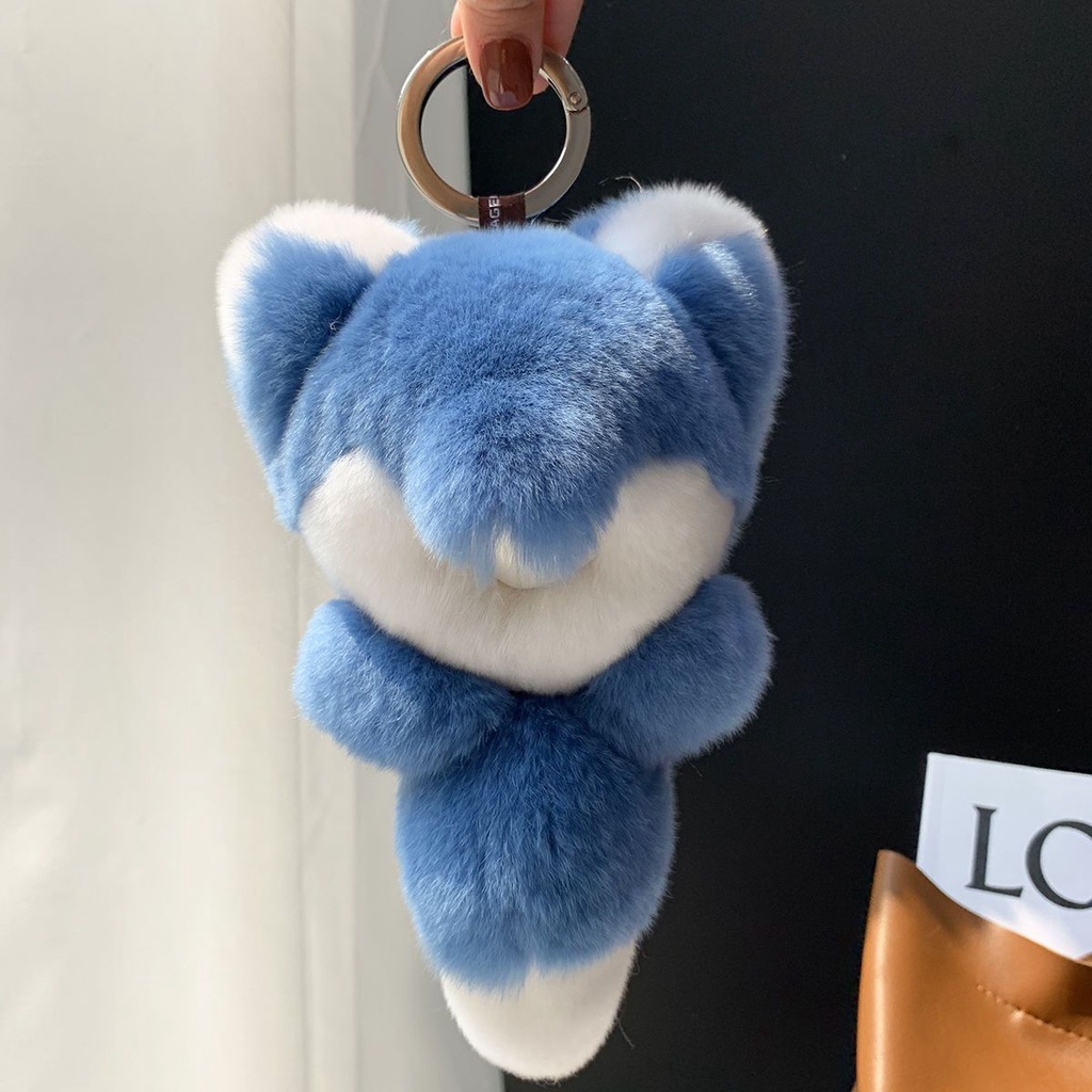 Móc Khóa Hình Cáo Con Bằng Lông Dễ Thương