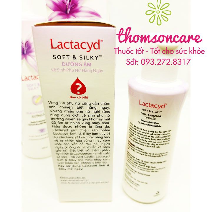 Nước rửa vệ sinh phụ nữ Lactacy Soft Silky - ddvs phụ nữ