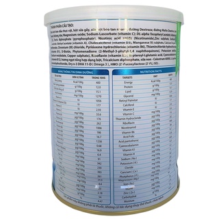 Sữa mát cho trẻ thấp còi tăng trưởng chiều cao, trí não bổ sung H-M-O Natukid Gro New lon 900g
