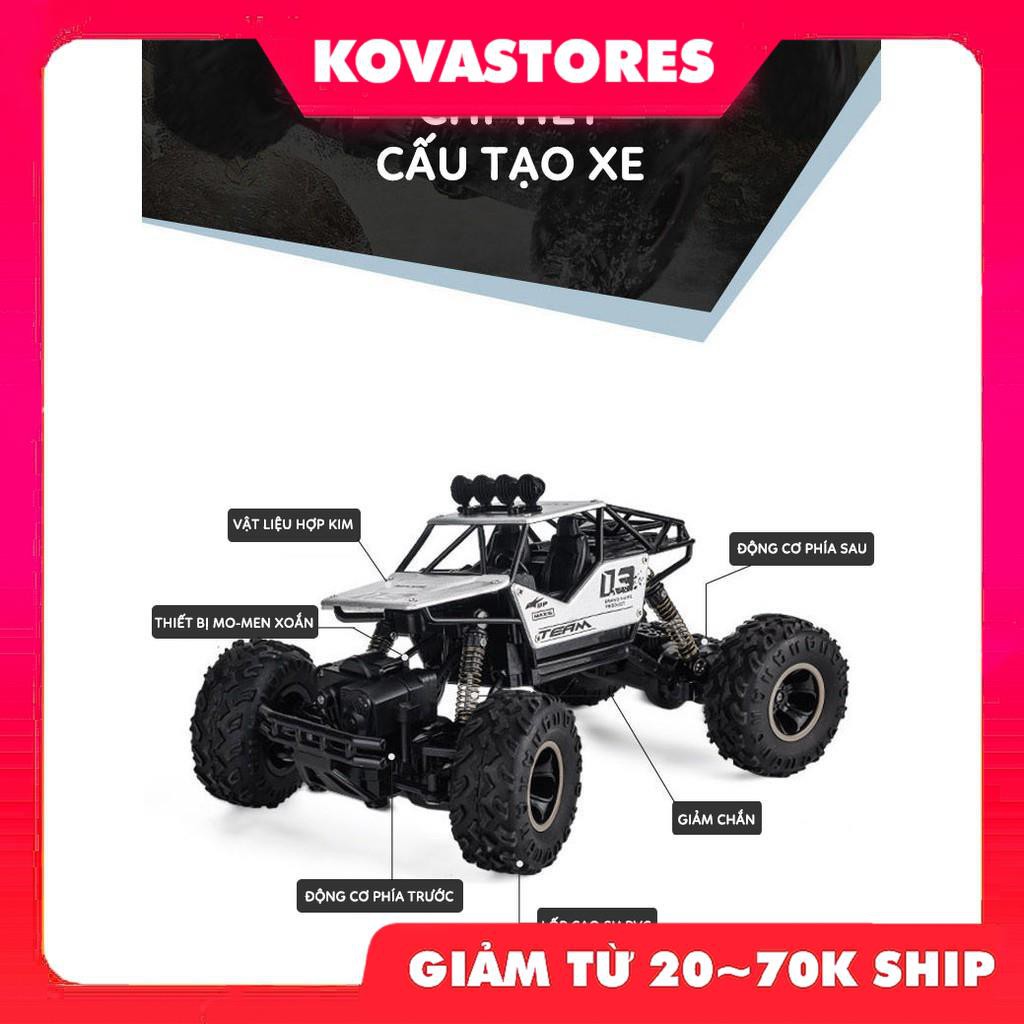 [Xả Lỗ Freeship] Đồ Chơi Ô Tô, Xe Địa Hình Điều Khiển Từ Xa Rock Crawler 2 Cầu, Độ Bên Cao, Chống Va Đập - KOVA