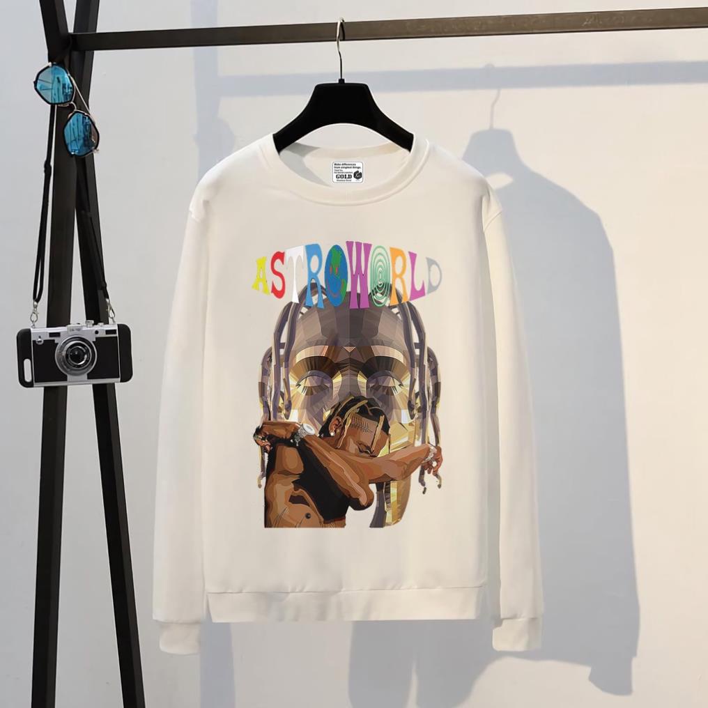 Áo Sweater Astroworld - Travis Scott , Form Rộng Hot Trend - Nỉ Dài Tay Unisex Nam Nữ. KKIM Style
