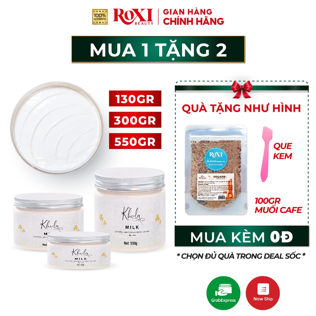 [ SIÊU TRẮNG ] Kem dưỡng trắng da KHULA MILK BODY, kem trắng da siêu mềm mịn dưỡng thể trắng da toàn thân - ROXI Beauty