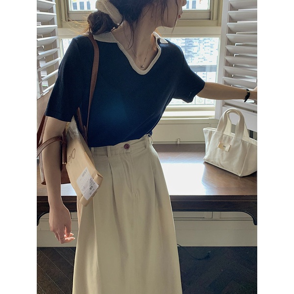 Áo Sweater Tay Ngắn Dáng Rộng Thời Trang Mùa Hè Dễ Phối Đồ Cho Nữ | BigBuy360 - bigbuy360.vn