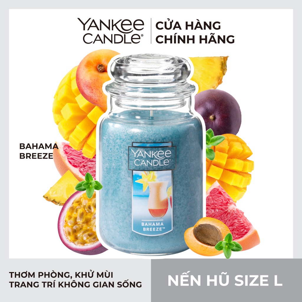 Nến hũ Yankee Candle size L - Bahama Breeze (623g)