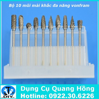 Bộ 10 mũi mài , khắc vonfram