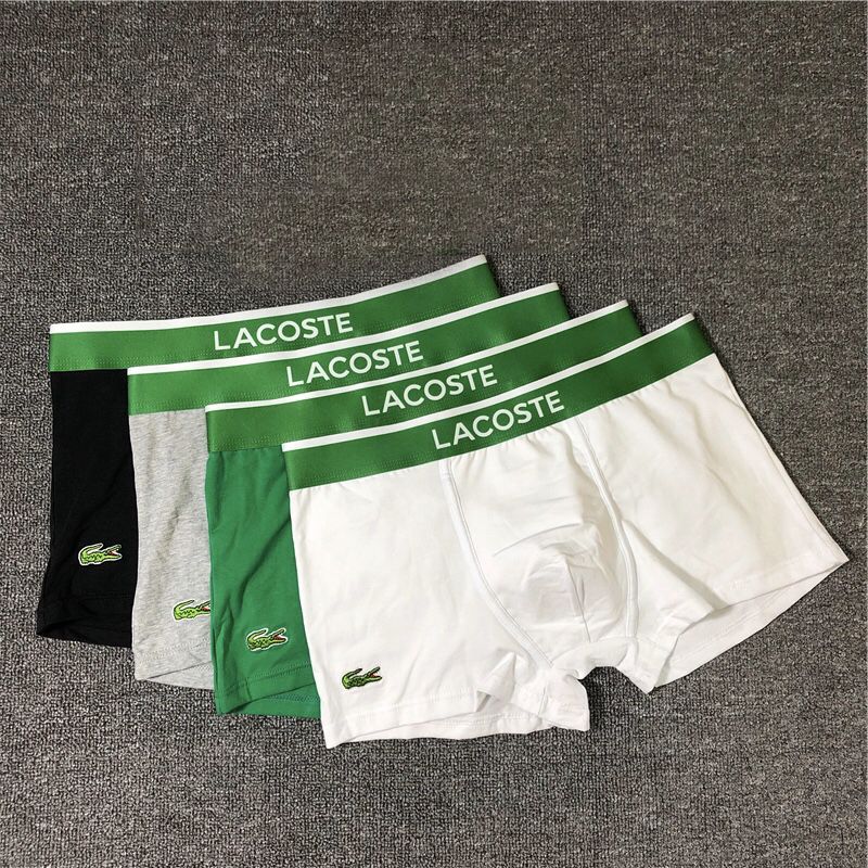 Quần lót boxer vải cotton lụa thoáng khí màu trơn thời trang cho nam