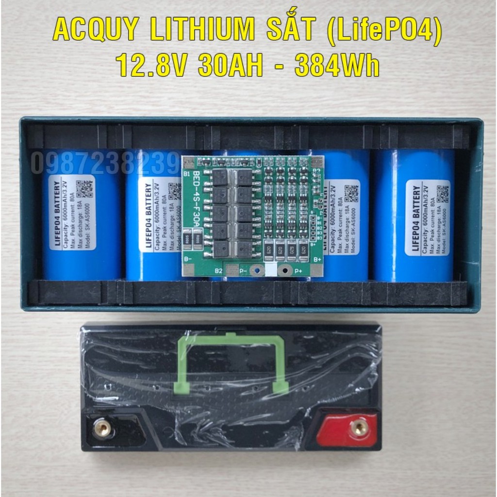 Acquy 12V 30AH pin sắt siêu bền cho Loa kéo