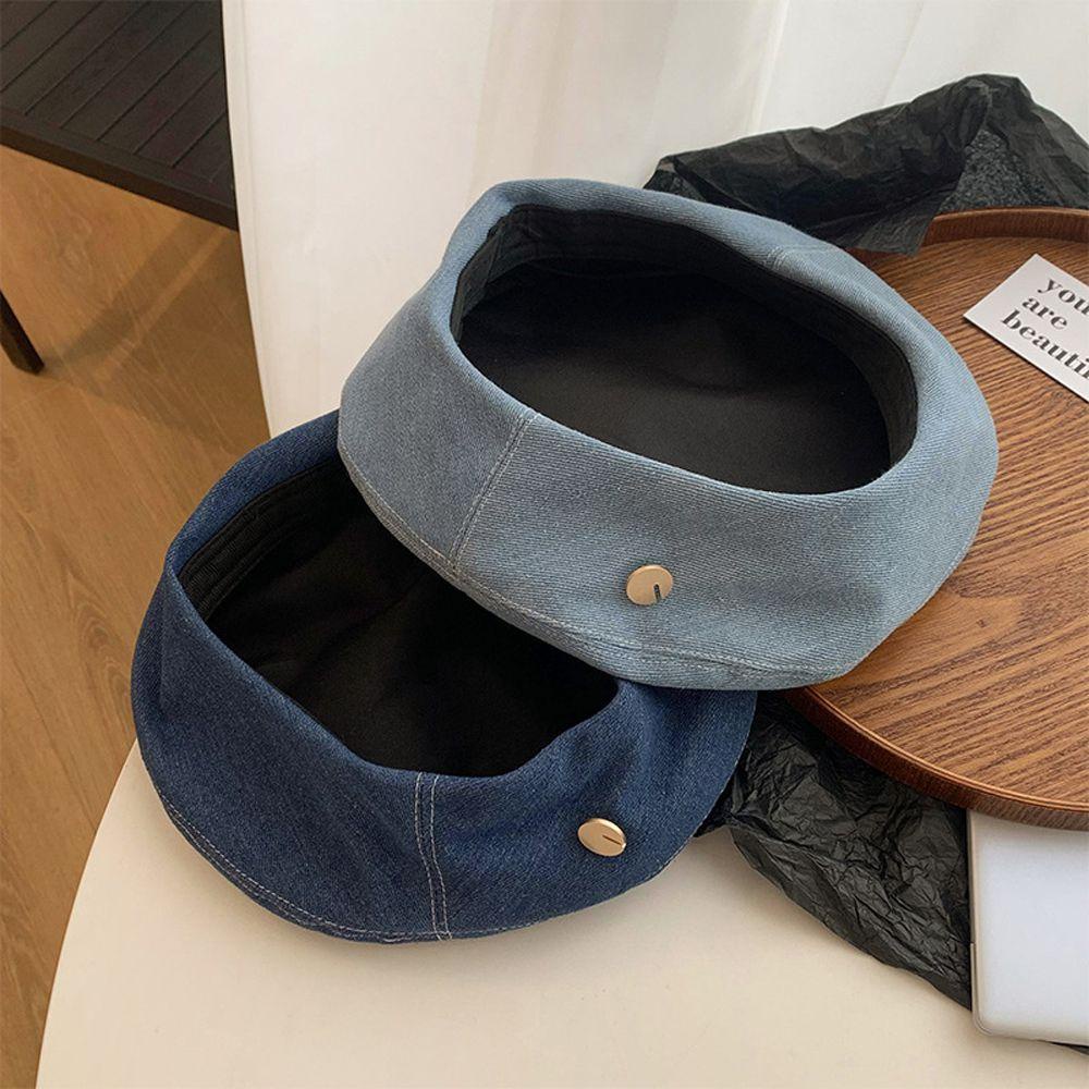 Nón Beret Denim Thời Trang Thu Đông Dành Cho Nữ