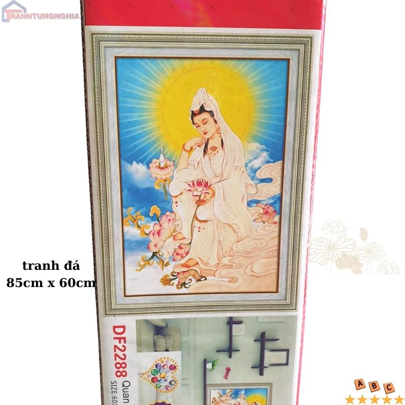 Tranh đính đá, tranh thêu chữ thập quan thế âm bồ tát