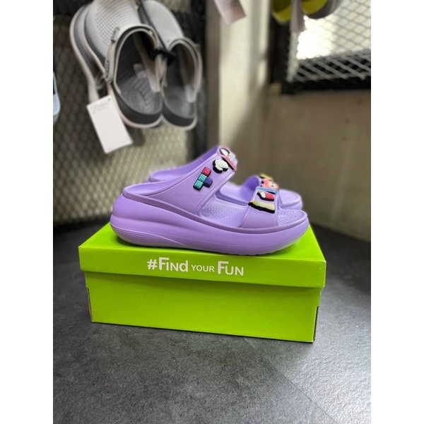 Dép Lê Cross cao gót 2 quai ngang đúc nguyên khối siêu bền, chống mùi hôi chân