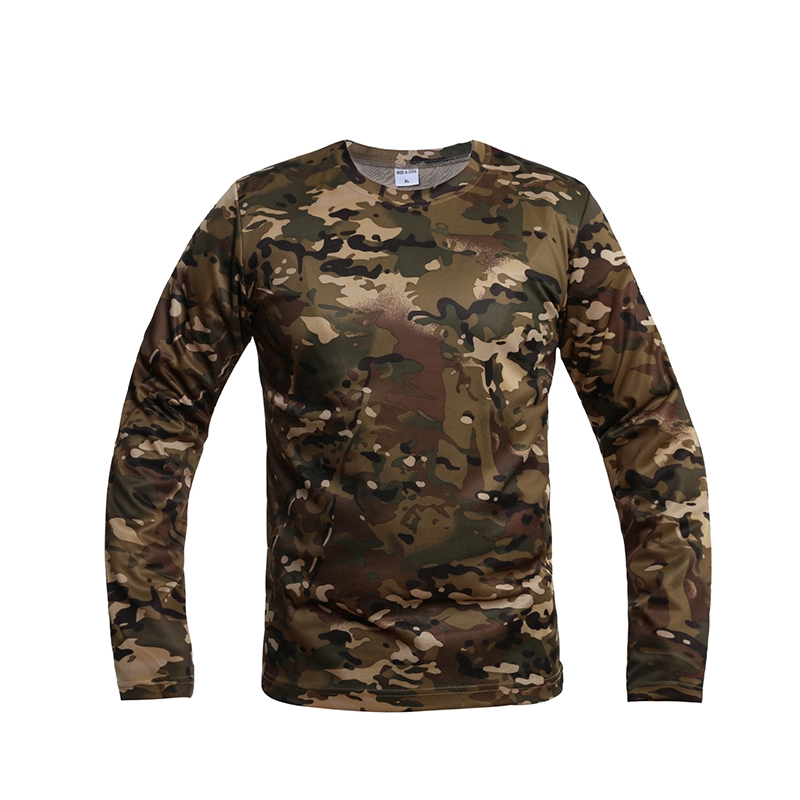 Áo Thun Dài Tay Họa Tiết Rằn Ri Chất Liệu Nhanh Khô | BigBuy360 - bigbuy360.vn