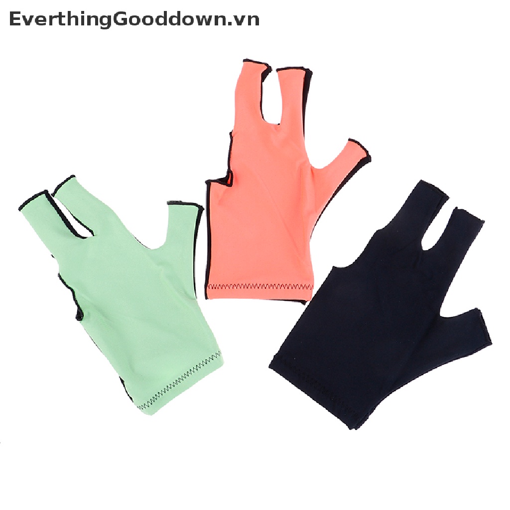 Everthinggooddown Găng Tay Trái / Phải 3 Ngón Bằng Vải Lycra Dùng Để Chơi Bida