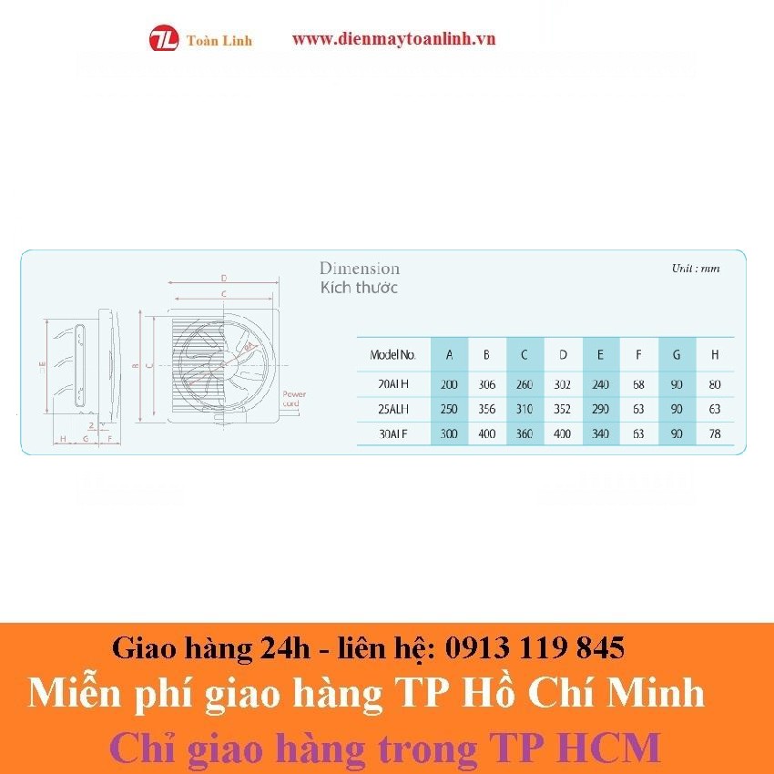 Quạt hút gắn tường KDK 20ALH