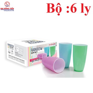 Bộ 6 Ly Rainbow nhựa cao cấp Đại Đồng Tiến