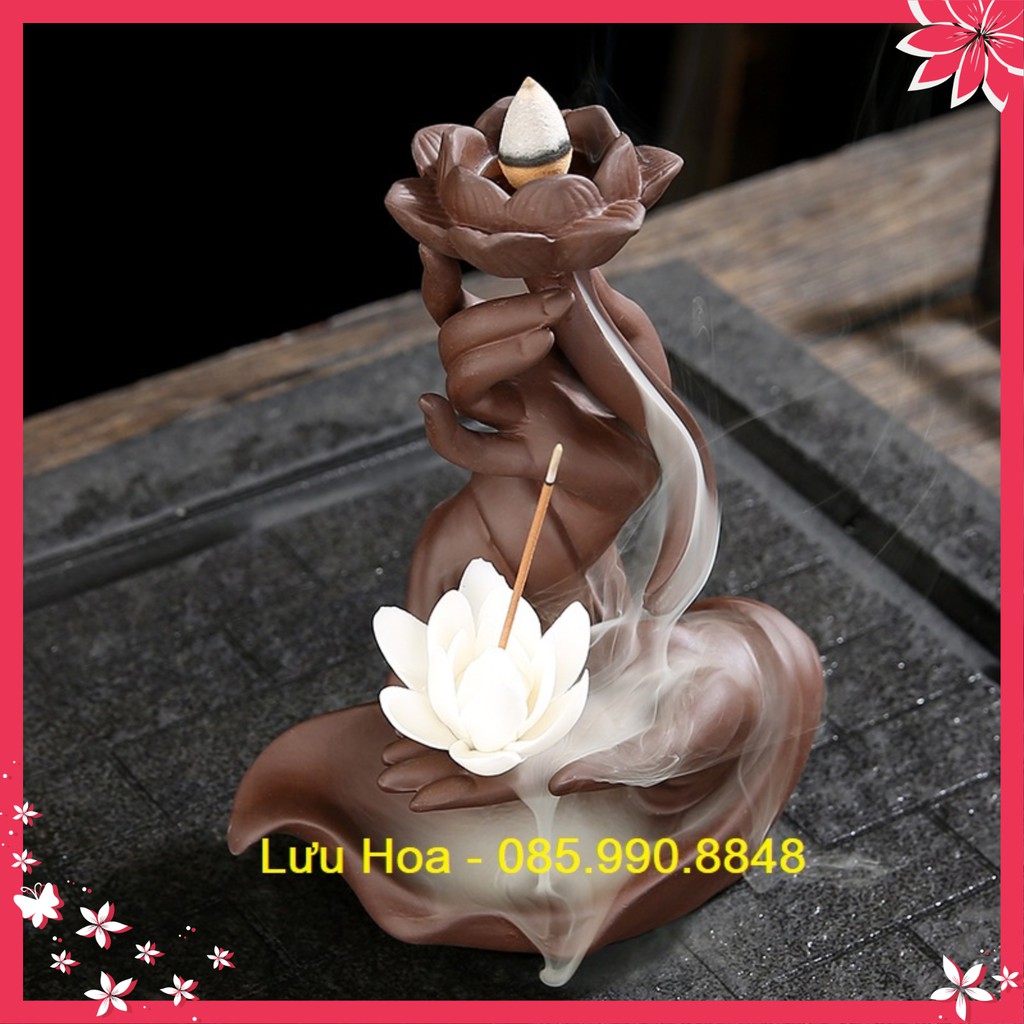 Thác xông trầm, đốt trầm, thác khói ngược Bàn Tay Phật - Trừ tà khí, hút tài lộc . | BigBuy360 - bigbuy360.vn