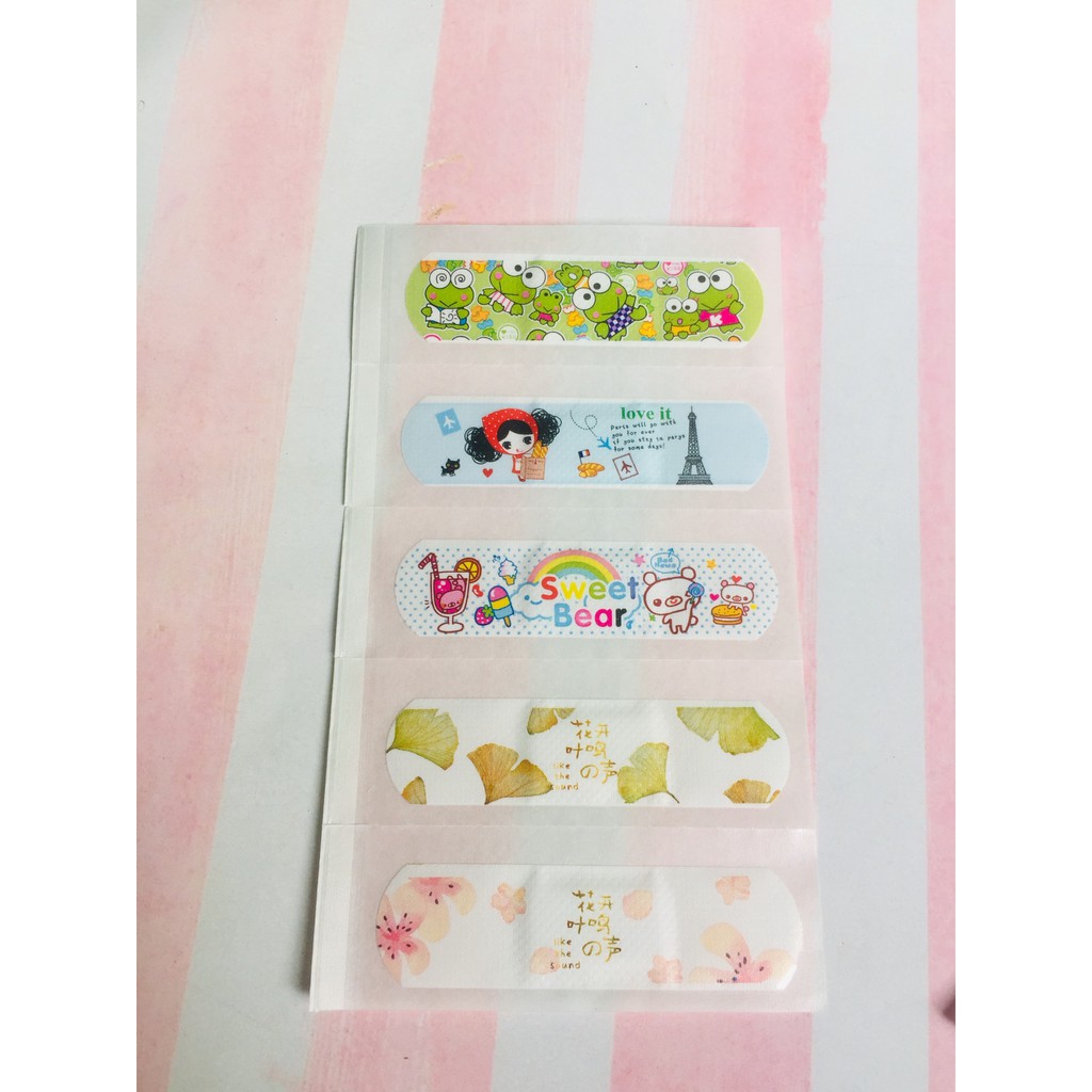 Set 5 băng dán cá nhân siêu xinh - urgo-  băng dán vết thương cá nhân nhiều chủng loại- băng gâu giá rẻ nhất