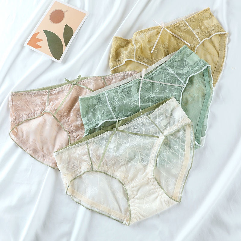 Quần Lót Nữ Phối Ren Thoáng Khí Dễ Thương
