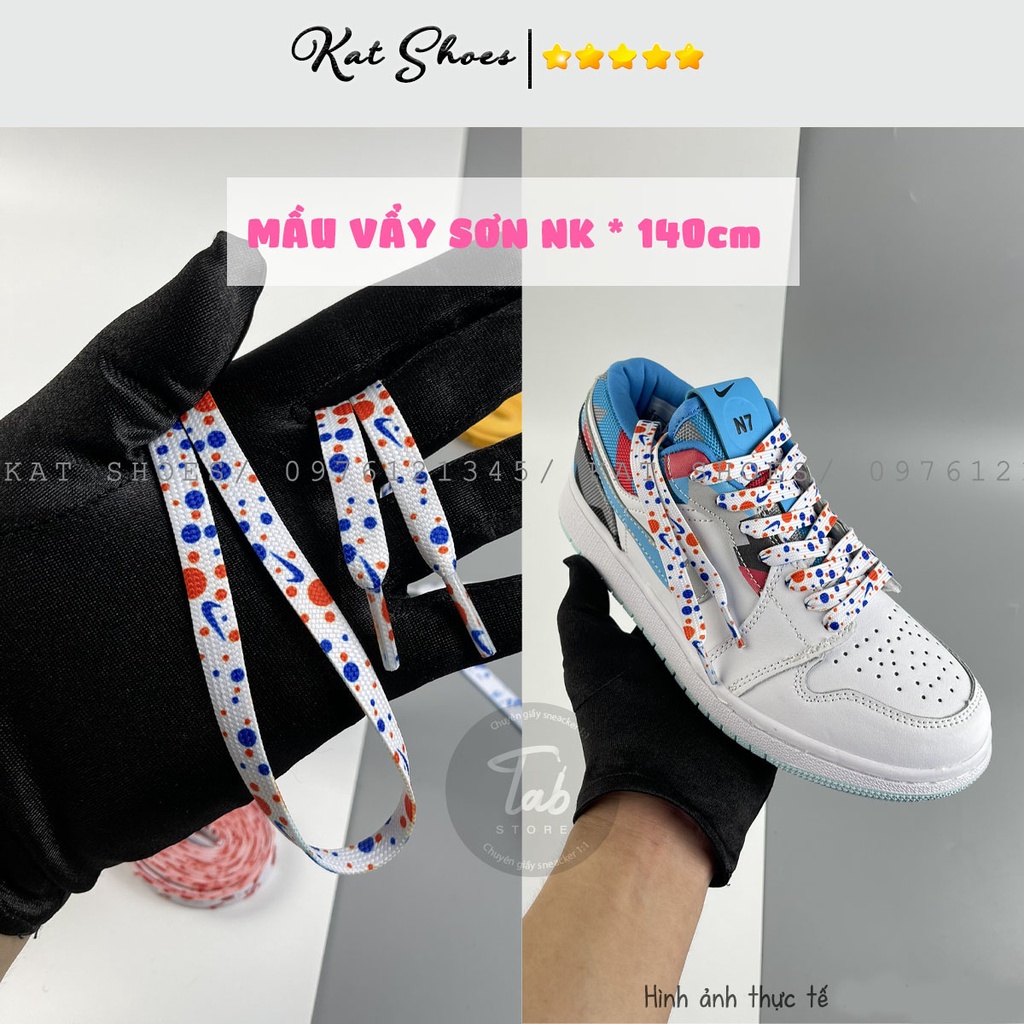 [KatShoes] Dây Giày Sneaker Logo Nk Vẩy Sơn Cá Tính Cho Giày Jordan, AF1, CV [Hàng chuẩn Trung]