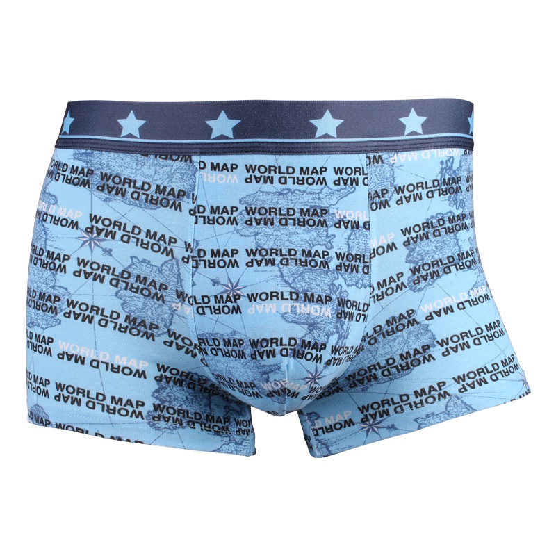 Quần Lót Boxer Cotton Lưng Vừa Thoáng Khí In Họa Tiết Thời Trang Cho Nam C547