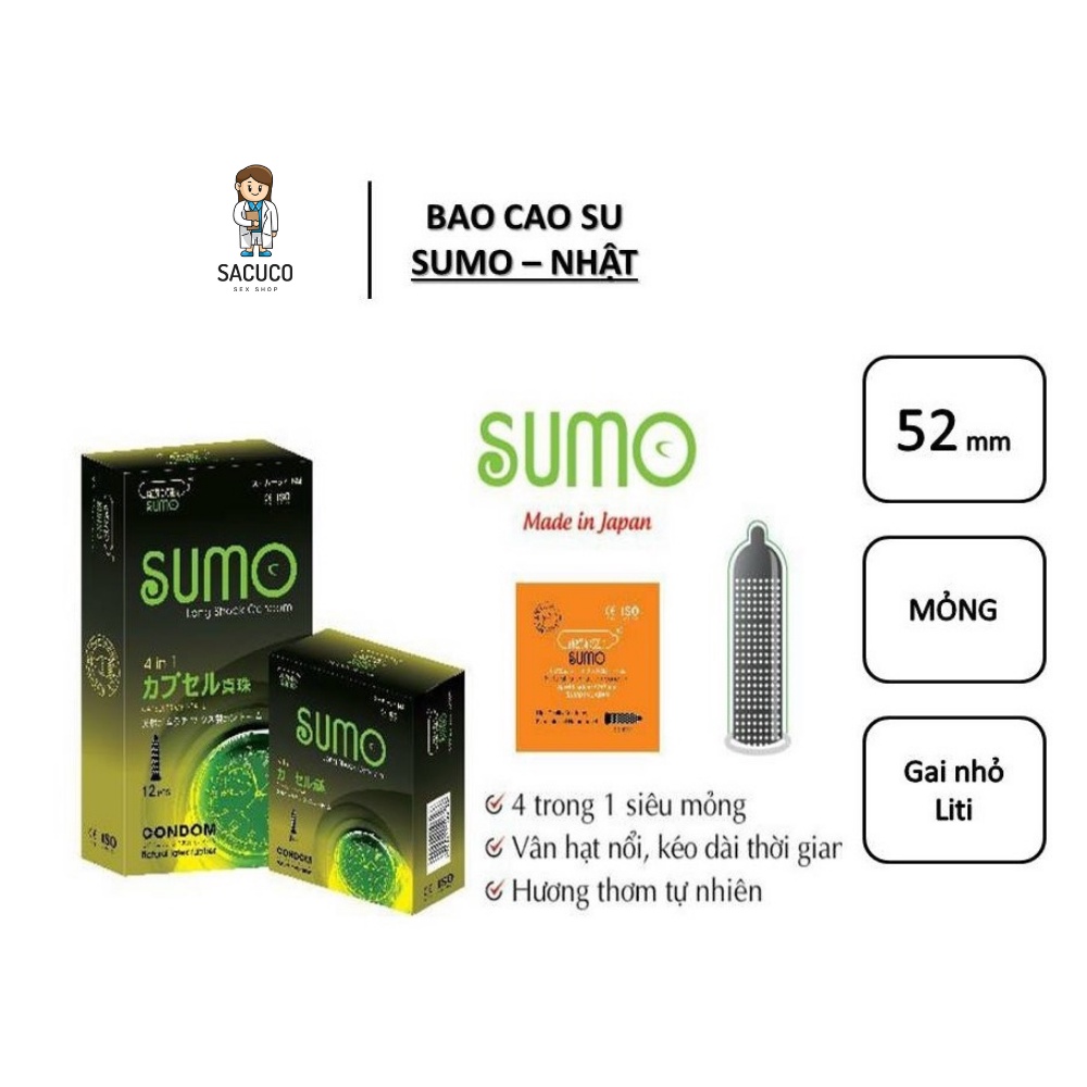 Bao cao su gai kéo dài thời gian nhập khẩu nhật bản SACUCO SM1