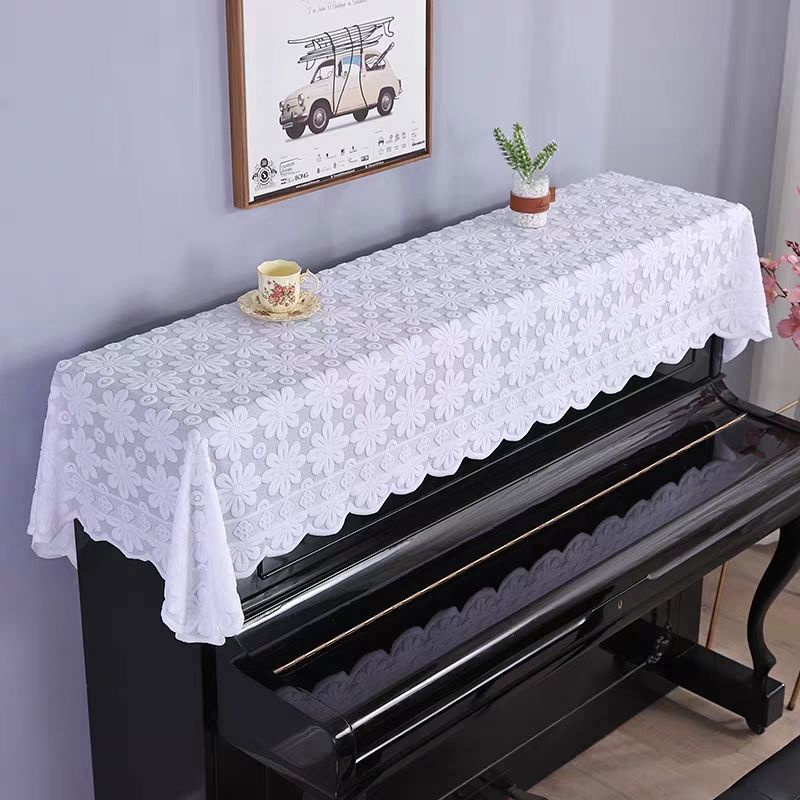 Khăn Trùm Đàn Piano / Piano Chống Bụi Phối Ren Đơn Giản Hiện Đại Ốp
