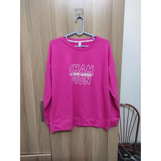 Áo sweater nỉ dài tay champion form rộng unisex phong cách hàn quốc