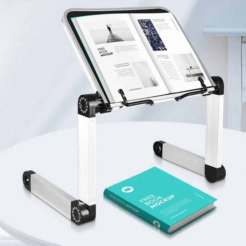 Giá Đỡ Sách Để Bàn Có Thể Điều Chỉnh Xoay 360 Độ Kèm Kẹp Giấy Tiện Dụng