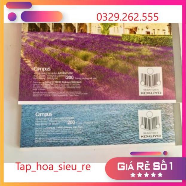 (Rẻ Vô địch) Set 10 Vở Campus 200 trang có chấm hàng cao cấp