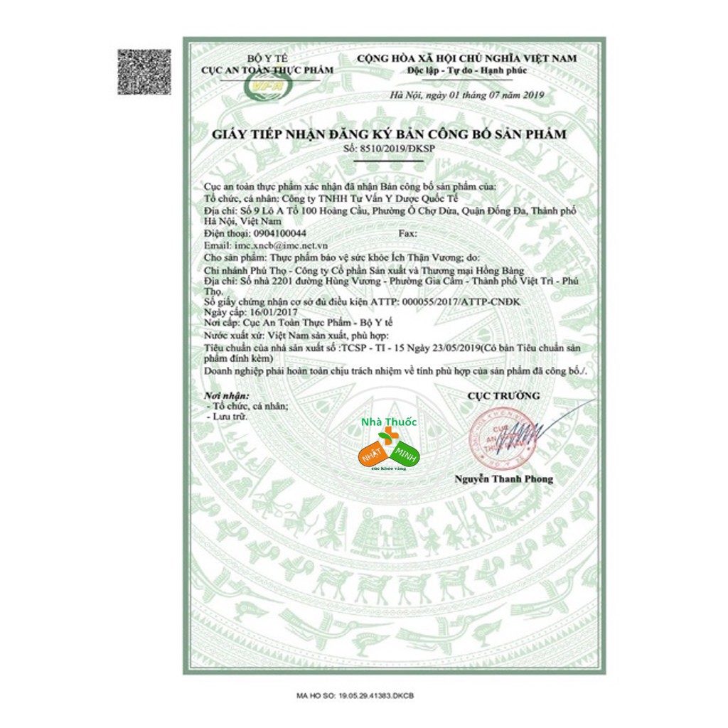 [Chính Hãng]  Ích Thận Vương Giúp Bảo Vệ Thận Hỗ Trợ Bệnh Nhân Suy Thận Chạy Thận Ngăn Ngừa Suy Thận.