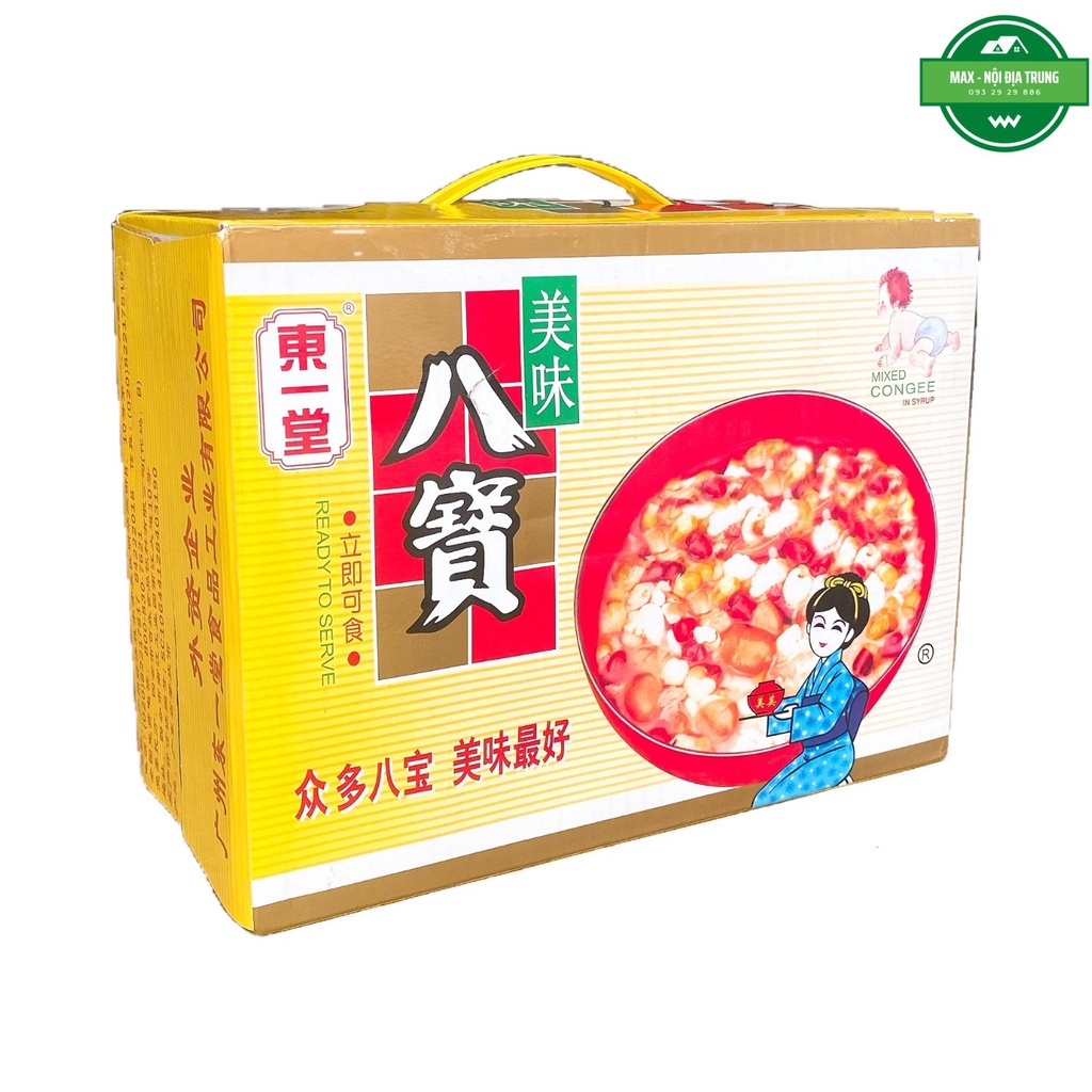 Thùng 12 Lon cháo sen Bát Bảo thập cẩm siêu ngon, bổ dưỡng
