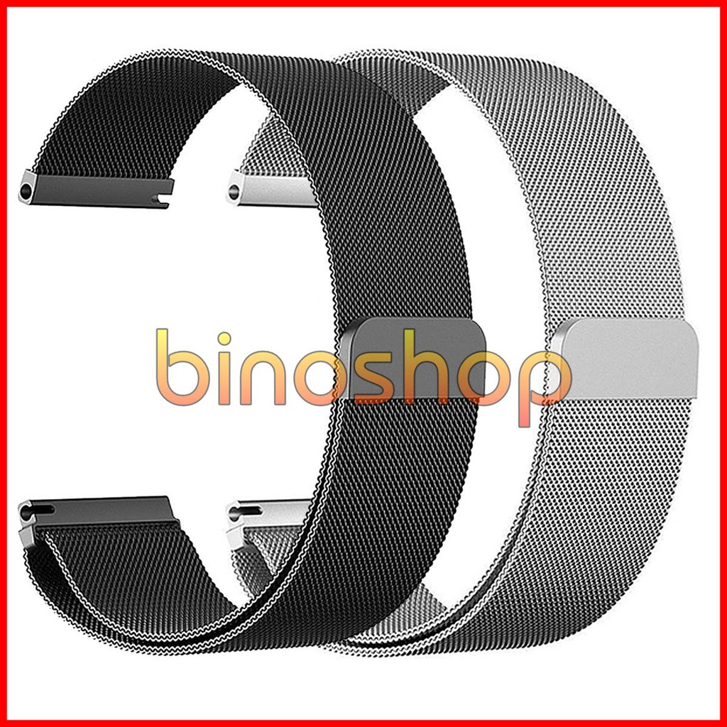 Dây đồng hồ nam châm thép không gỉ milanese loop 20mm - 22mm