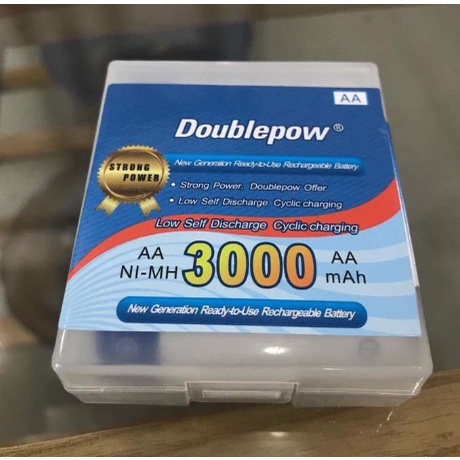 Bộ 4 Viên Pin Tiểu Sạc AA Doublepow Dung Lượng Cao 3000 mAh Dùng Cho Đồ Chơi, Máy Ảnh, Mic Hát Không Dây, Đèn Pin