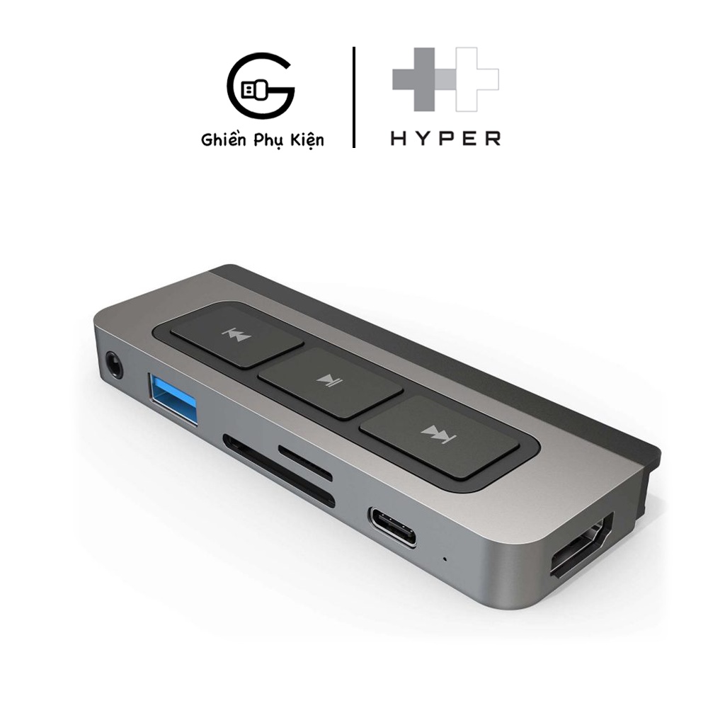 Cổng Chuyển HyperDrive 6-IN-1 USB-C HUB Media HDMI 4K/60HZ For iPad - HD449