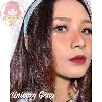 Lens 6 tháng. Kính áp tròng Hàn Quốc. Unicozy Gray. Đường kính 14.2mm