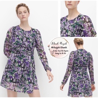 Reserved Tbn -  Đầm Floral Hoa Tím Auth sz S