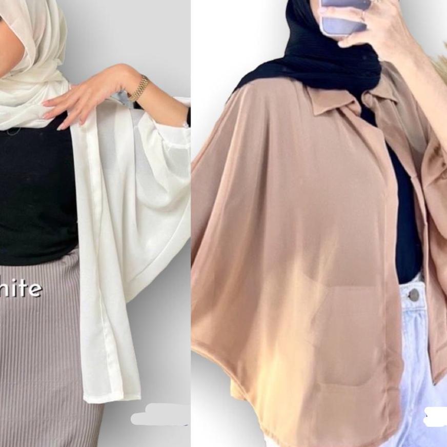 Gnt - Feli Áo Khoác Cardigan Cánh Dơi Mỏng Màu Trơn Phong Cách Hàn Quốc Cho Nữ / Cardi / Quà Tặng