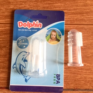 Dụng cụ rơ lưỡi - bàn chải đánh răng cho bé Dolphin