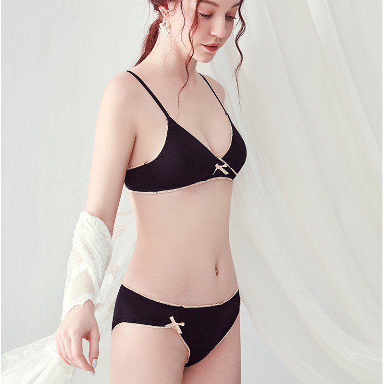 Bộ Đồ Lót Cotton Không Gọng Phong Cách Nhật Bản S291