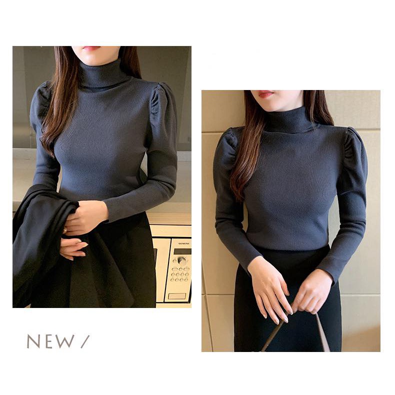 Ao Len Tăm Nhung Tay Bồng Giữ Nhiệt Basic 6 Màu Chất Liệu Vải Mềm Mịn Cao Cấp | BigBuy360 - bigbuy360.vn