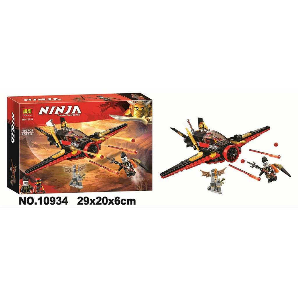 Bộ Lắp ráp xếp hình Lego Ninjago Bela 10934: Máy bay chiên đấu của Kai 193 mảnh