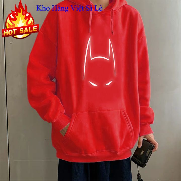 Áo Khoác Hoodie Nam Nữ Đôi Mắt ⚜️FREESHIP⚜️ Áo Khoác Nỉ Form Rộng Thời Trang Có Mũ In Hình Batman | WebRaoVat - webraovat.net.vn