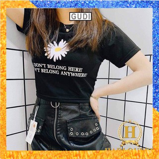 Áo crop top hoa cúc HSU0319