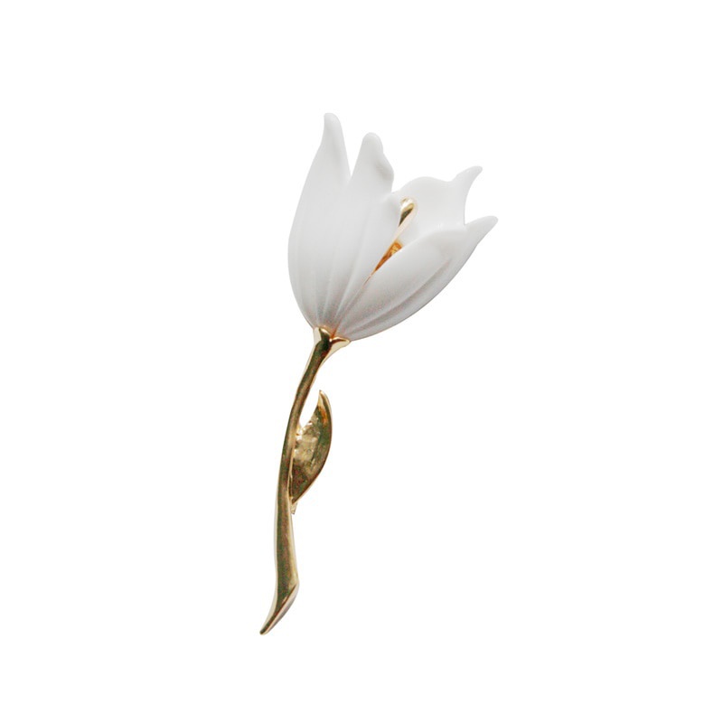 Trâm Cài Áo Hình Bướm / Hoa Tulip Bằng Vỏ Kim Loại Kiểu Vintage Thanh Lịch Thời Trang 2020 Cho Nữ