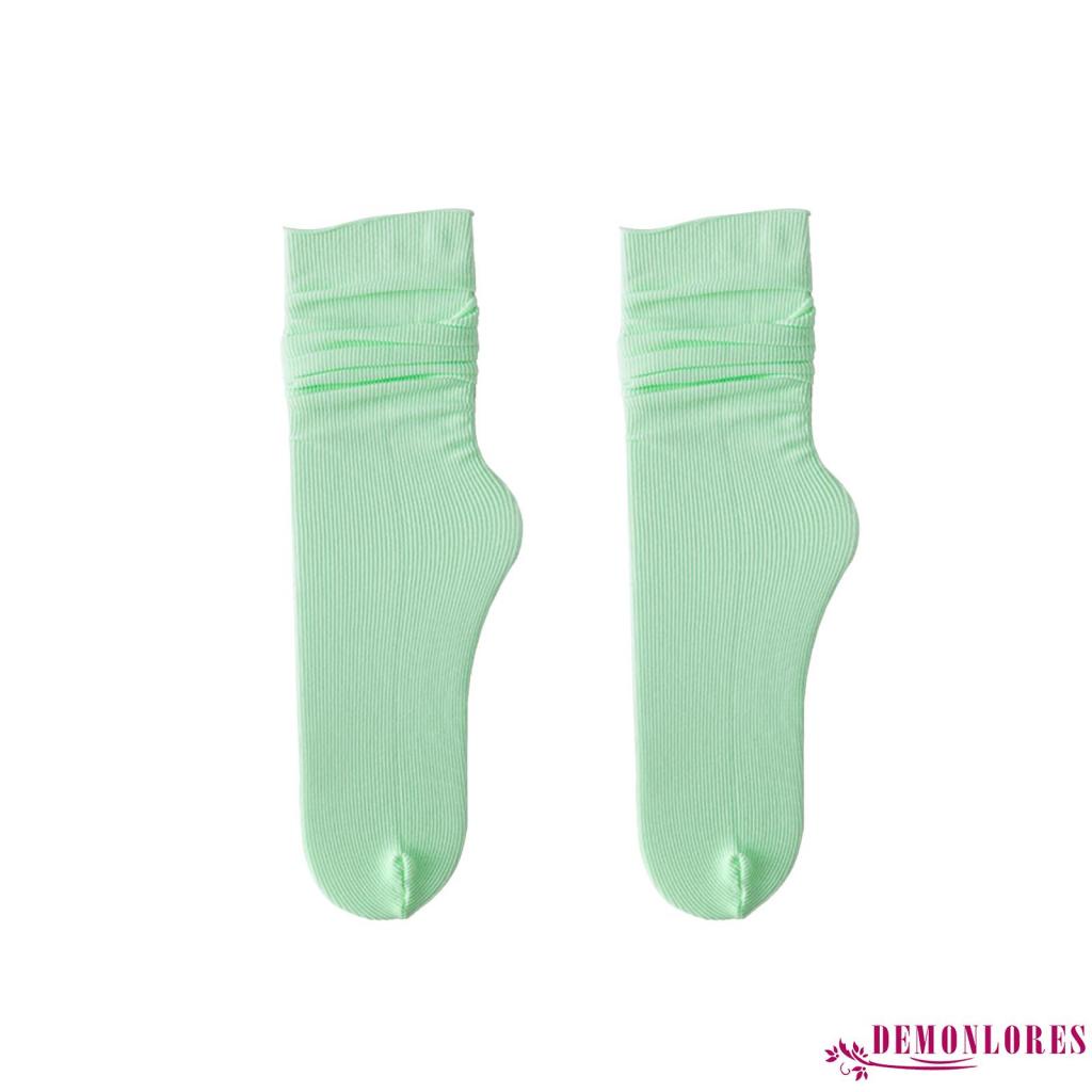 Đôi Vớ Dài Siêu Mỏng Mềm Mại Co Giãn Màu Trơn Dành Cho Nữ