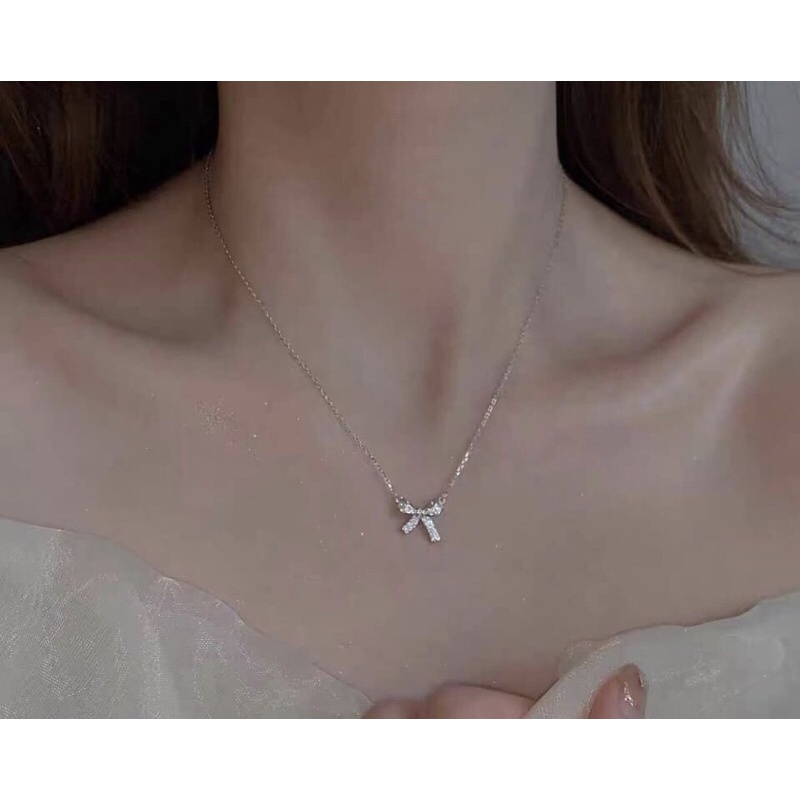 DÂY CHUYỀN NƠ TIỂU THƯ CHO BẠN NỮ - CHẤT LIỆU BẠC TA