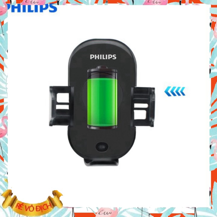 Gía đỡ điện thoại kiêm sạc không dây trên ô tô cao cấp Philips DLK9411N [M]